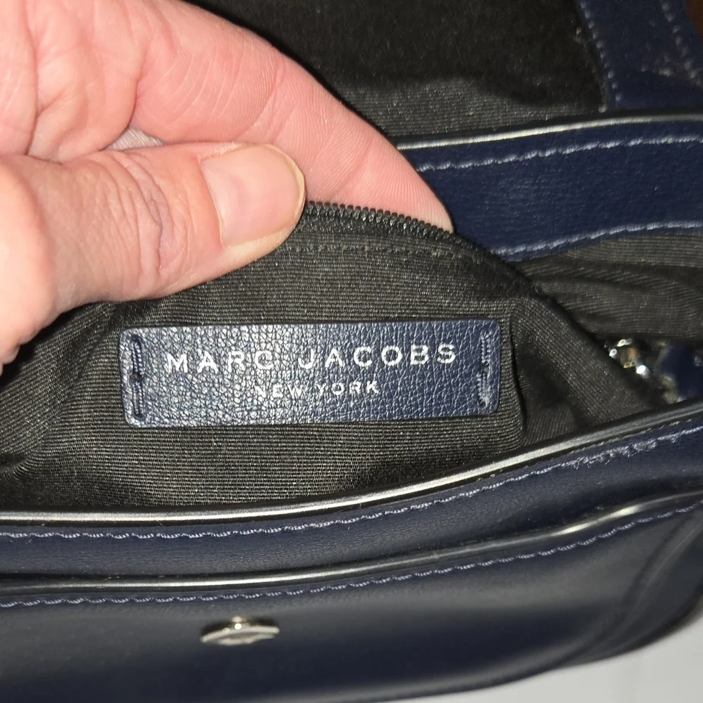 Marc Jacobs Navy Leather Crossbody Bag